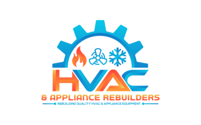 "HVAC Rebuilders logo with a gear and HVAC icons"