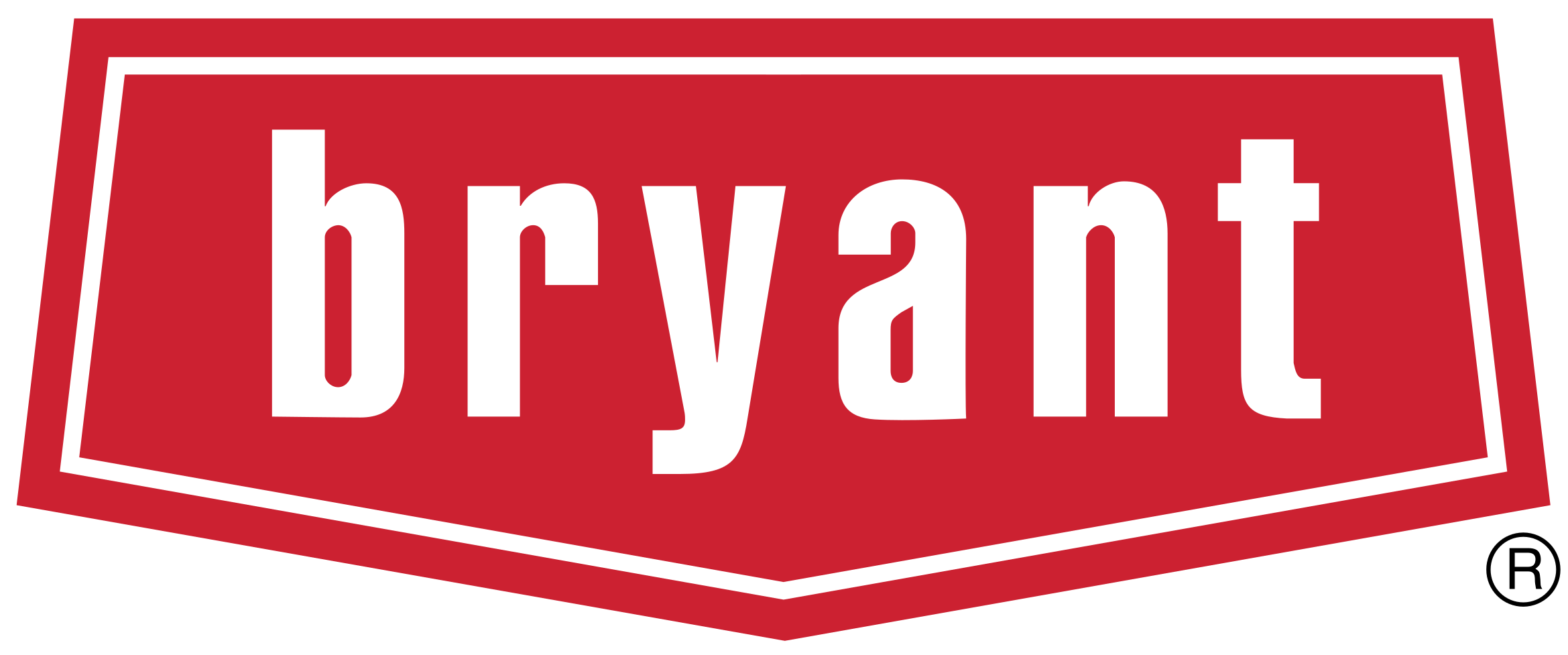 Bryant company logo with white text on a red background.